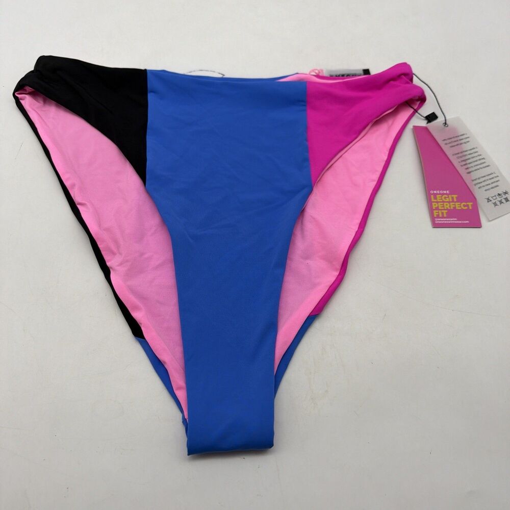 Oneone Swimwear Legit Perfect Fit Swim Bikini Bottom Womens blue black pink NEW
